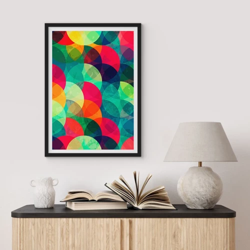 Pôster com moldura preta - Ascensão às cores - 50x70 cm