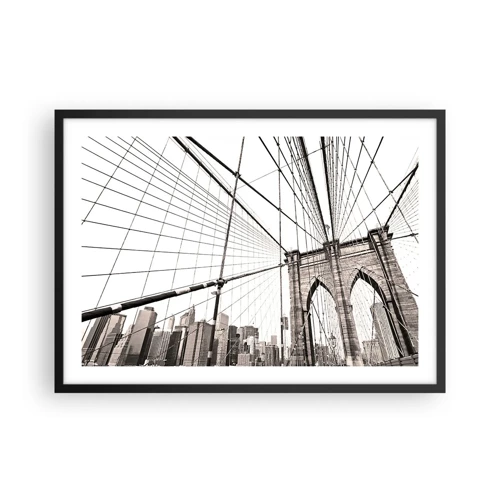 Pôster com moldura preta - Catedral de Nova York - 70x50 cm