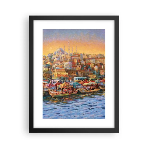 Pôster com moldura preta - Conto de Istambul - 30x40 cm