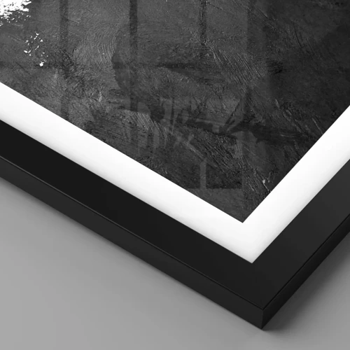 Pôster com moldura preta - Elementos: terra - 50x70 cm