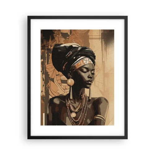 Pôster com moldura preta - Majestade africana - 40x50 cm