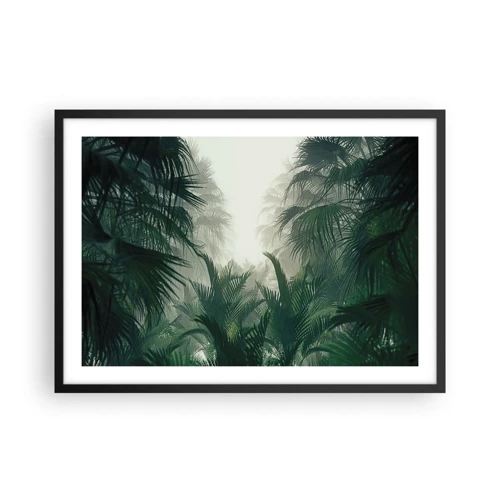 Pôster com moldura preta - Mistério tropical - 70x50 cm