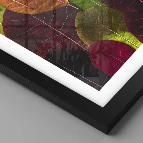 Pôster com moldura preta - Mosaico de outono - 50x70 cm