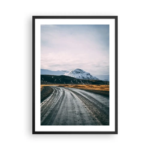 Pôster com moldura preta - No clima islandês - 50x70 cm