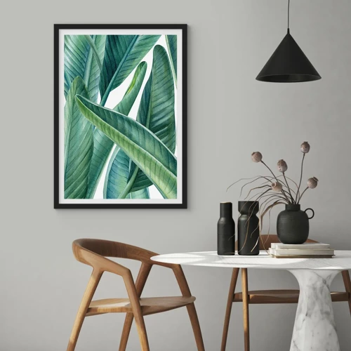 Pôster com moldura preta - O próprio verde - 61x91 cm