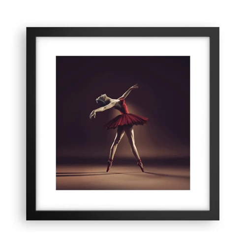 Pôster com moldura preta - Prima ballerina - 30x30 cm