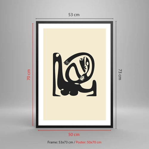 Pôster com moldura preta - Quase Picasso - 50x70 cm