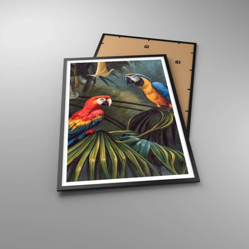 Pôster com moldura preta - Romantismo nos trópicos - 61x91 cm
