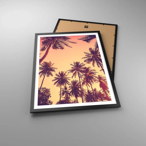 Pôster com moldura preta - Variação tropical - 50x70 cm