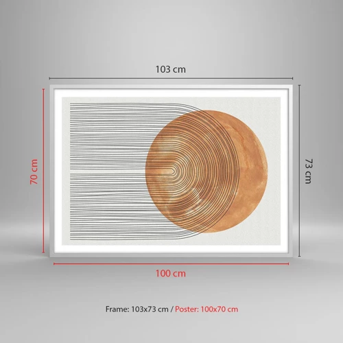 Pôster em moldura branca - Composição solar - 100x70 cm