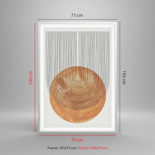 Pôster em moldura branca - Composição solar - 70x100 cm