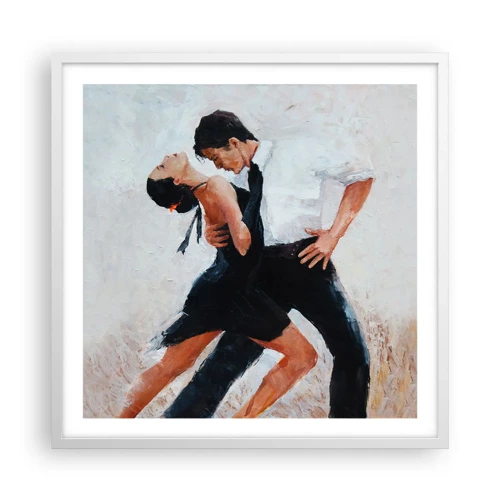 Pôster em moldura branca - O tango dos meus sonhos  - 60x60 cm