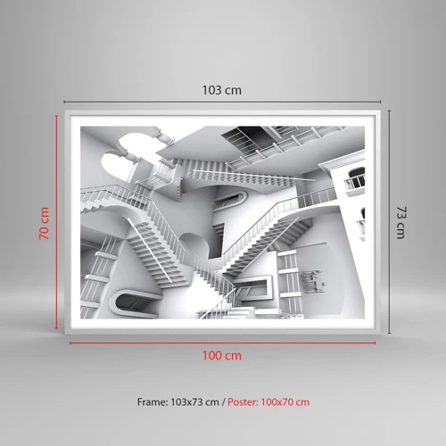 Pôster em moldura branca - Paradoxos do espaço - 100x70 cm