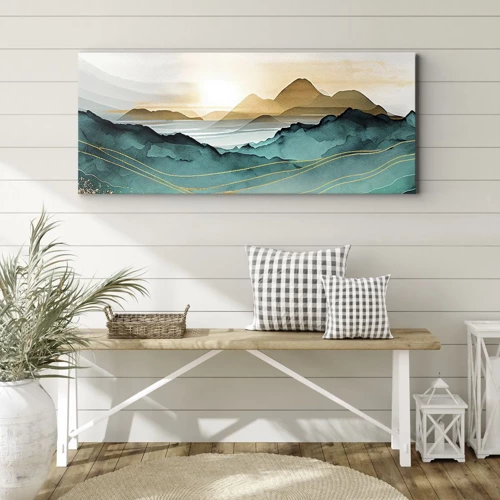 Quadro em tela - À beira da abstração – paisagem - 100x40 cm