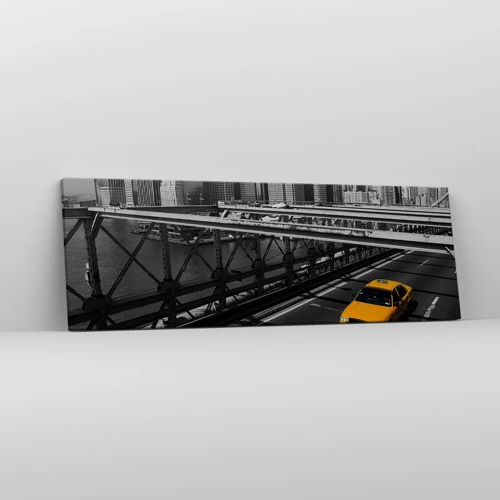 Quadro em tela - A cor da cidade grande - 90x30 cm