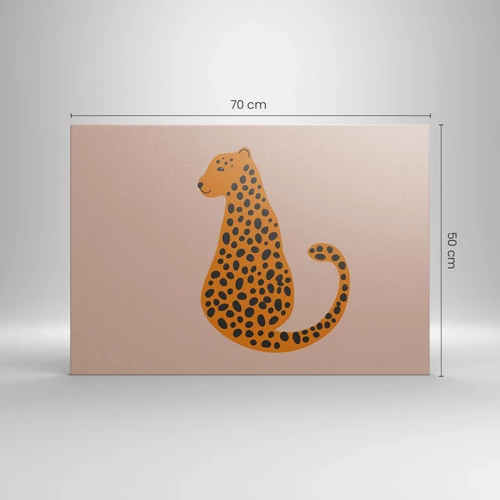 Quadro em tela - A estampa de leopardo está na moda - 70x50 cm