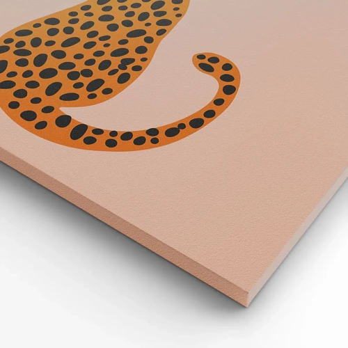 Quadro em tela - A estampa de leopardo está na moda - 70x50 cm