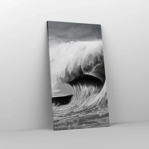 Quadro em tela - A ira do oceano - 45x80 cm