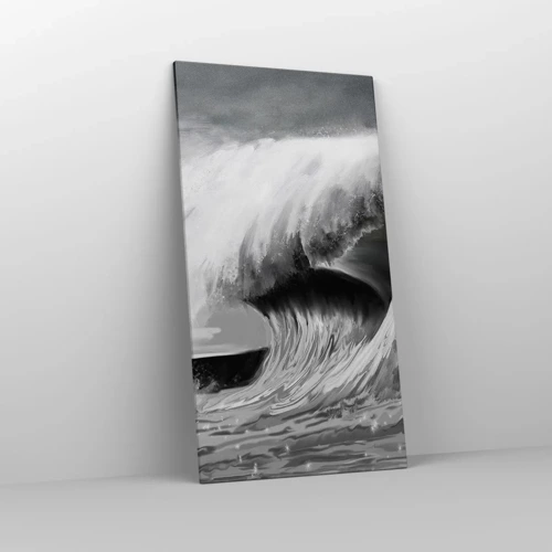 Quadro em tela - A ira do oceano - 65x120 cm