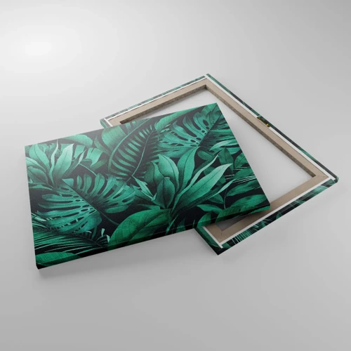 Quadro em tela - A profundidade da vegetação tropical - 70x50 cm