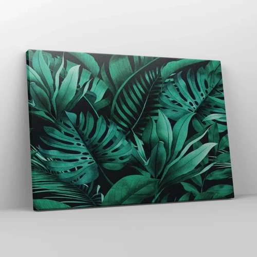 Quadro em tela - A profundidade da vegetação tropical - 70x50 cm