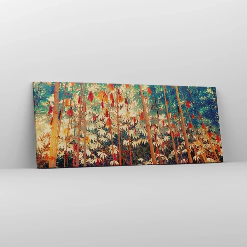 Quadro em tela - A vida secreta das folhas - 100x40 cm