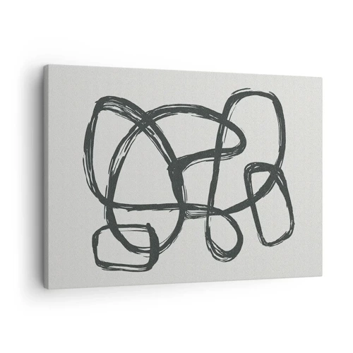 Quadro em tela - Abstração em loop - 70x50 cm
