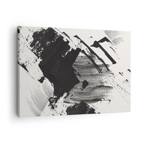 Quadro em tela - Abstração – expressão do preto - 70x50 cm