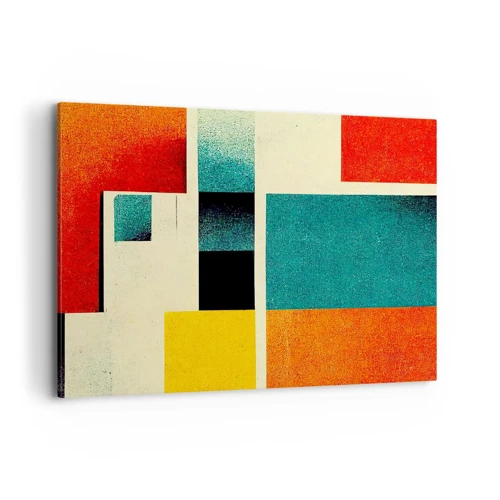 Quadro em tela - Abstração geométrica – boa energia - 100x70 cm