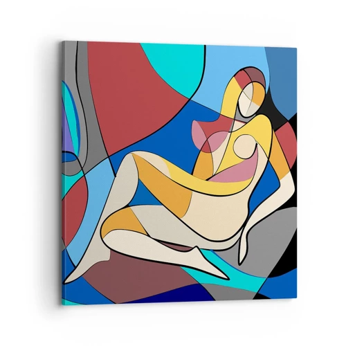 Quadro em tela - Acto cubista - 70x70 cm