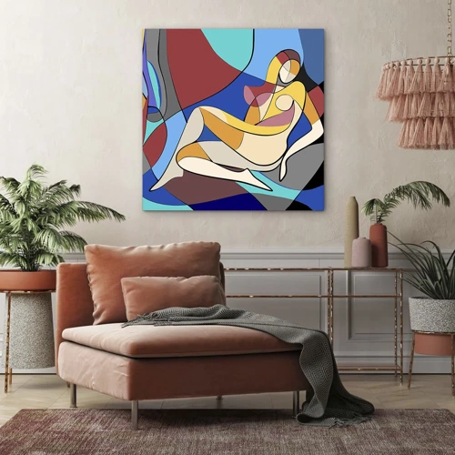 Quadro em tela - Acto cubista - 70x70 cm