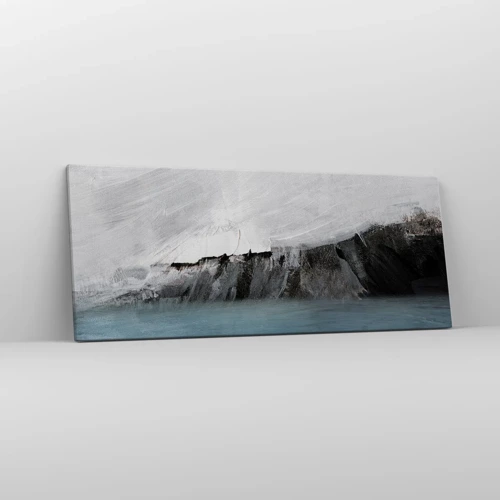 Quadro em tela - Água – terra: choque dos elementos - 100x40 cm