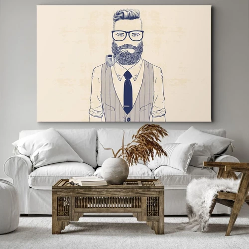 Quadro em tela - Alegre, masculino e elegante - 70x50 cm