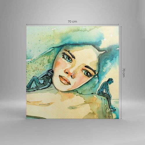 Quadro em tela - Am I blue? - 70x70 cm