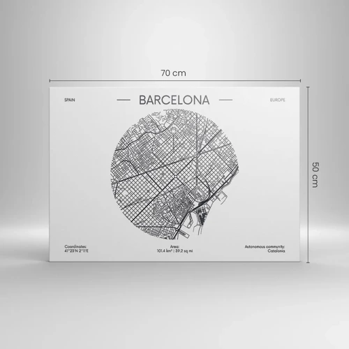 Quadro em tela - Anatomia de Barcelona - 70x50 cm