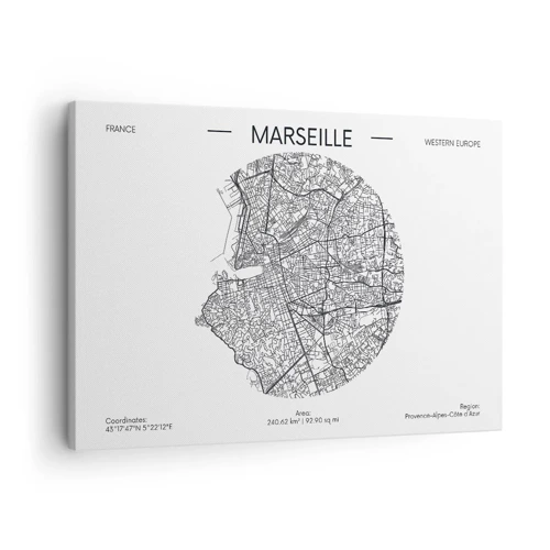 Quadro em tela - Anatomia de Marselha - 70x50 cm