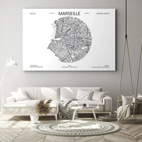 Quadro em tela - Anatomia de Marselha - 70x50 cm