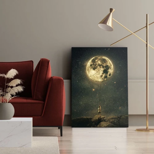 Quadro em tela - Aquele que roubou a lua - 45x80 cm