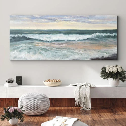 Quadro em tela - Aqui suavizas a alma - 100x40 cm