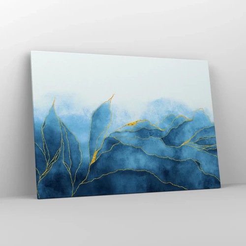 Quadro em tela - Azul dourado - 100x70 cm