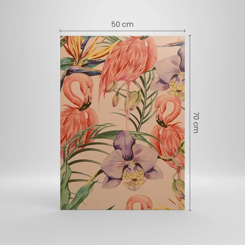 Quadro em tela - Balé rosa em flores - 50x70 cm