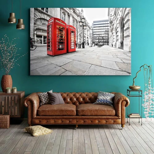 Quadro em tela - Bem-vindo a Londres - 70x50 cm