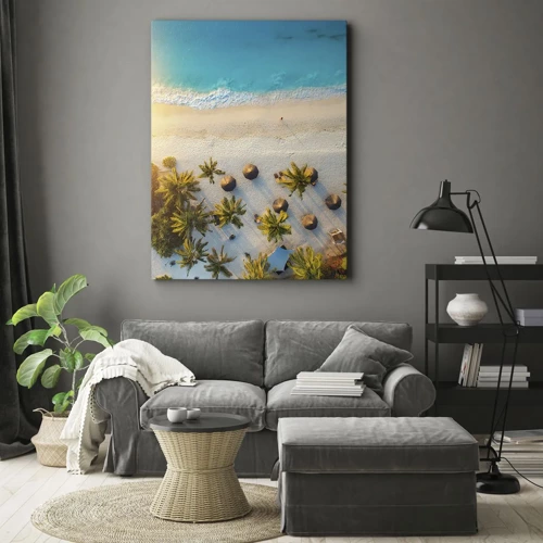 Quadro em tela - Bem vindo ao Paraíso - 45x80 cm