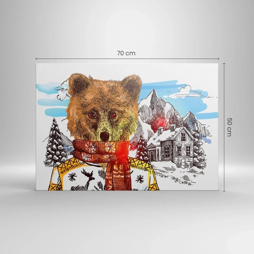 Quadro em tela - Cabana de urso - 70x50 cm
