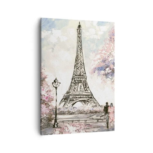 Quadro em tela - Caminhada de abril por Paris - 50x70 cm