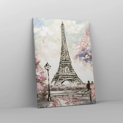 Quadro em tela - Caminhada de abril por Paris - 50x70 cm