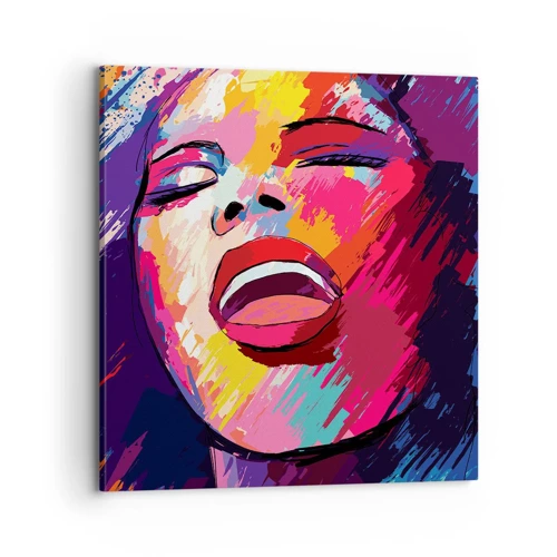 Quadro em tela - Cantar uma vida inteira - 70x70 cm