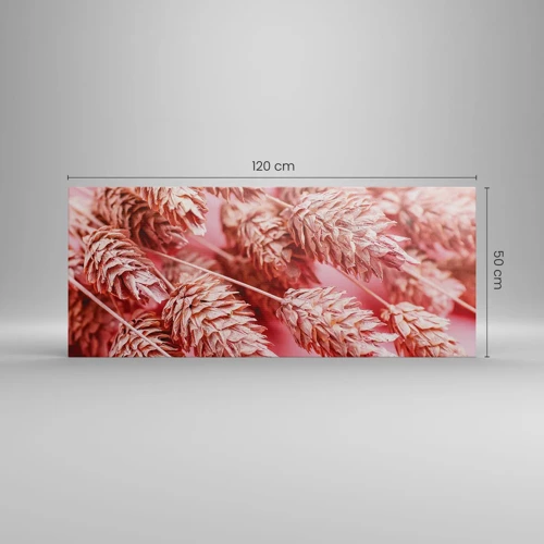 Quadro em tela - Cascata floral em rosa - 120x50 cm