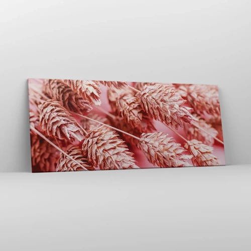 Quadro em tela - Cascata floral em rosa - 120x50 cm