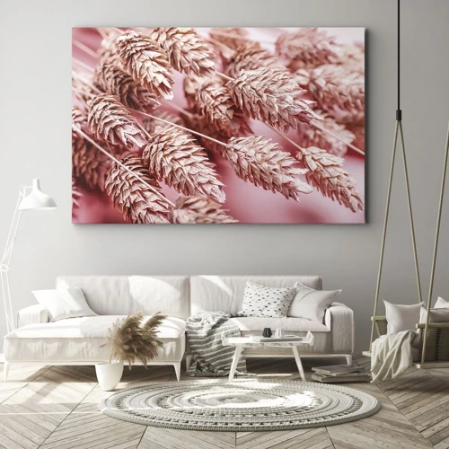 Quadro em tela - Cascata floral em rosa - 120x80 cm